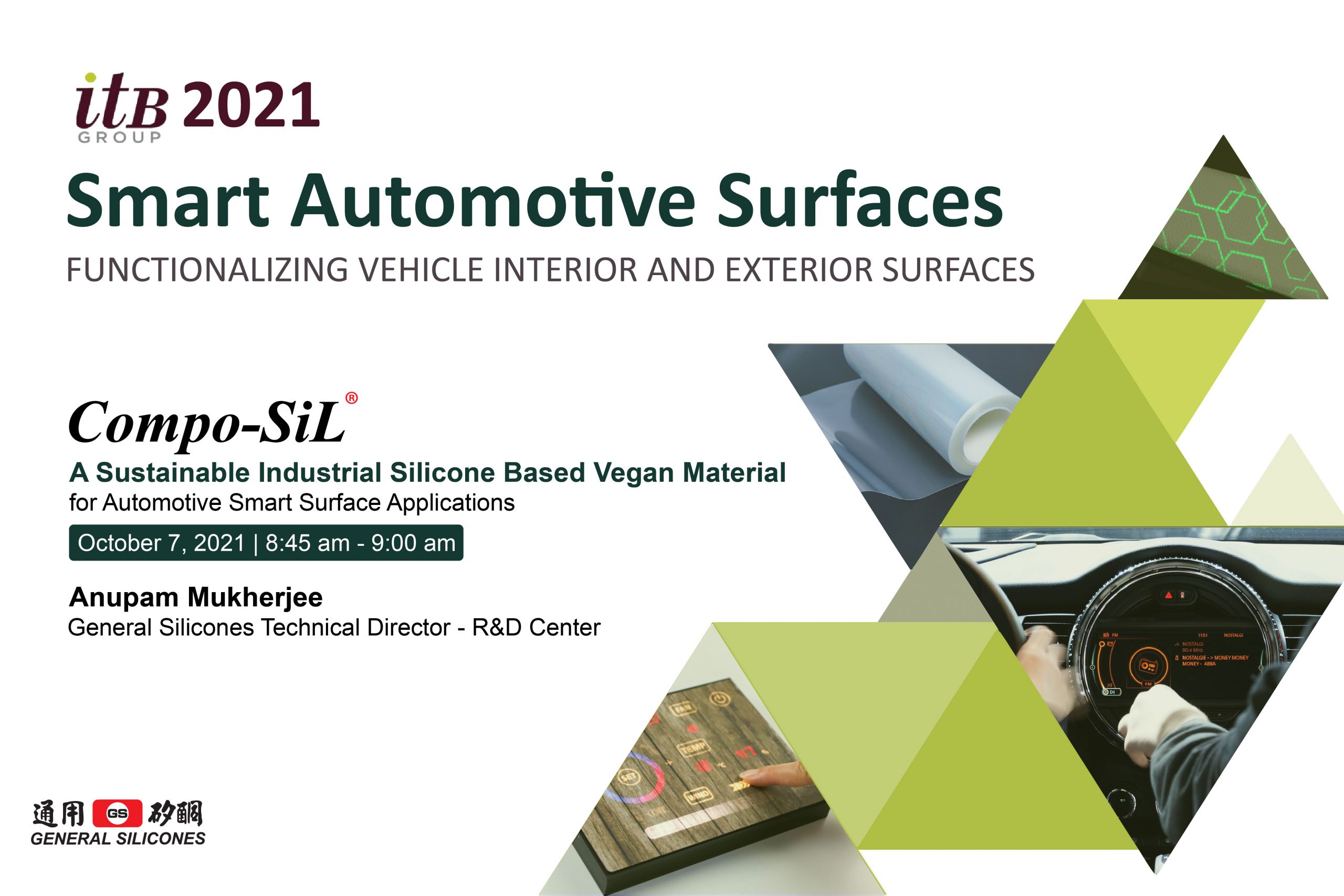 GS to Speak on Vegan Interior Materials for Cars at Smart Automotive Surfaces 2021